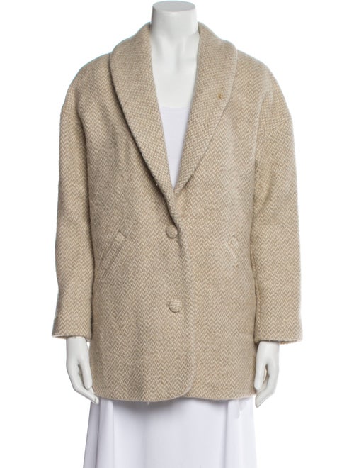 Sézane Wool Faux Fur Coat