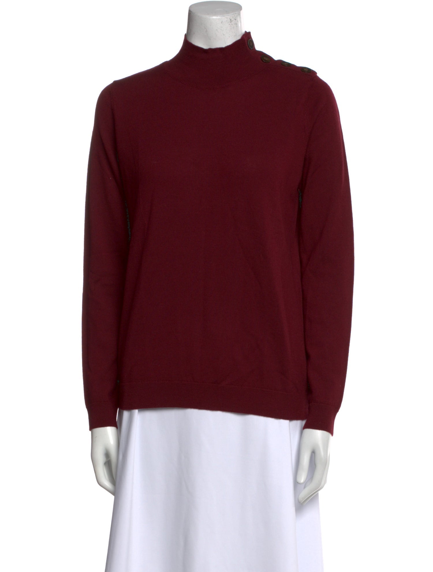 Sézane Merino Wool Mock Neck Sweater