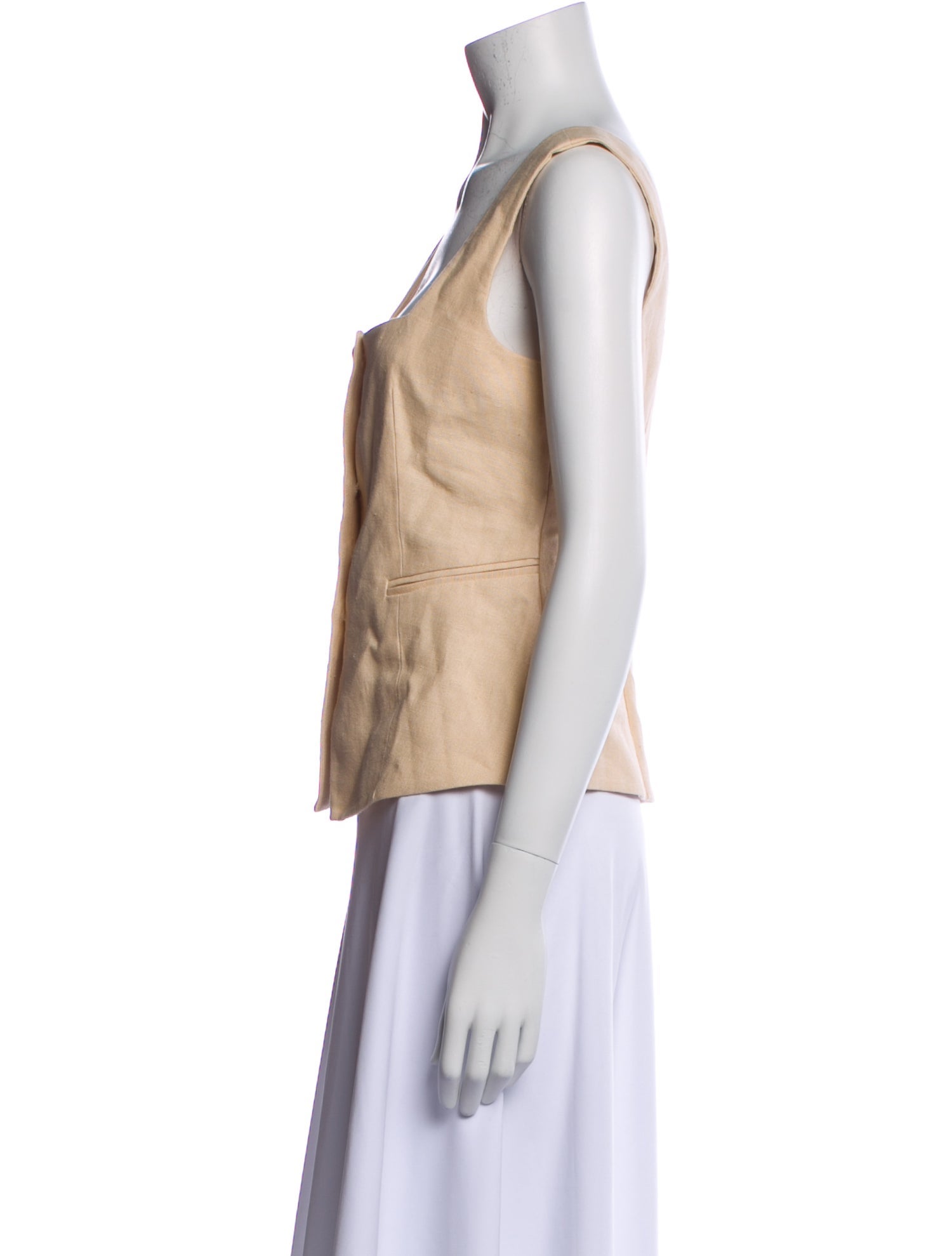 Sézane Linen Square Neckline Crop Top w/ Tags