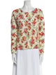 Sézane Floral Print Crew Neck Sweater