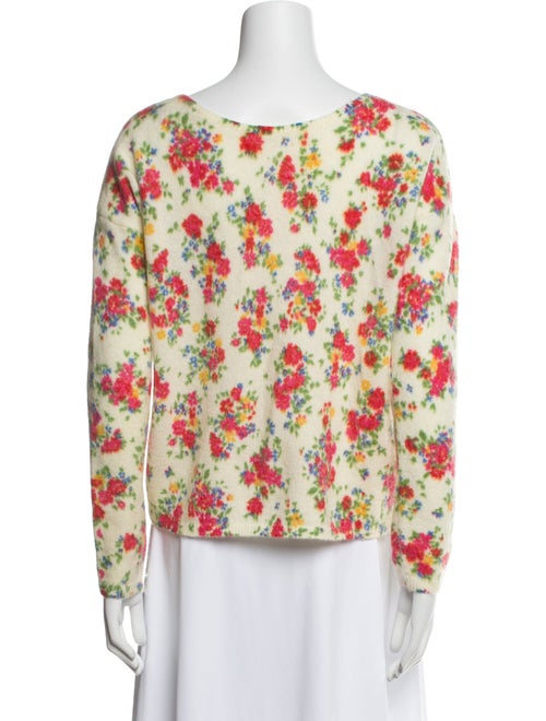 Sézane Floral Print Crew Neck Sweater