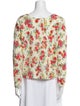 Sézane Floral Print Crew Neck Sweater