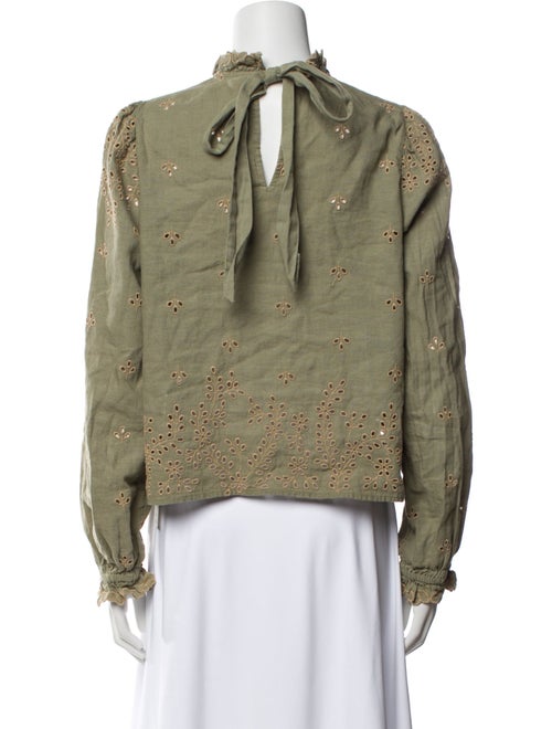 Sézane Mock Neck Long Sleeve Blouse