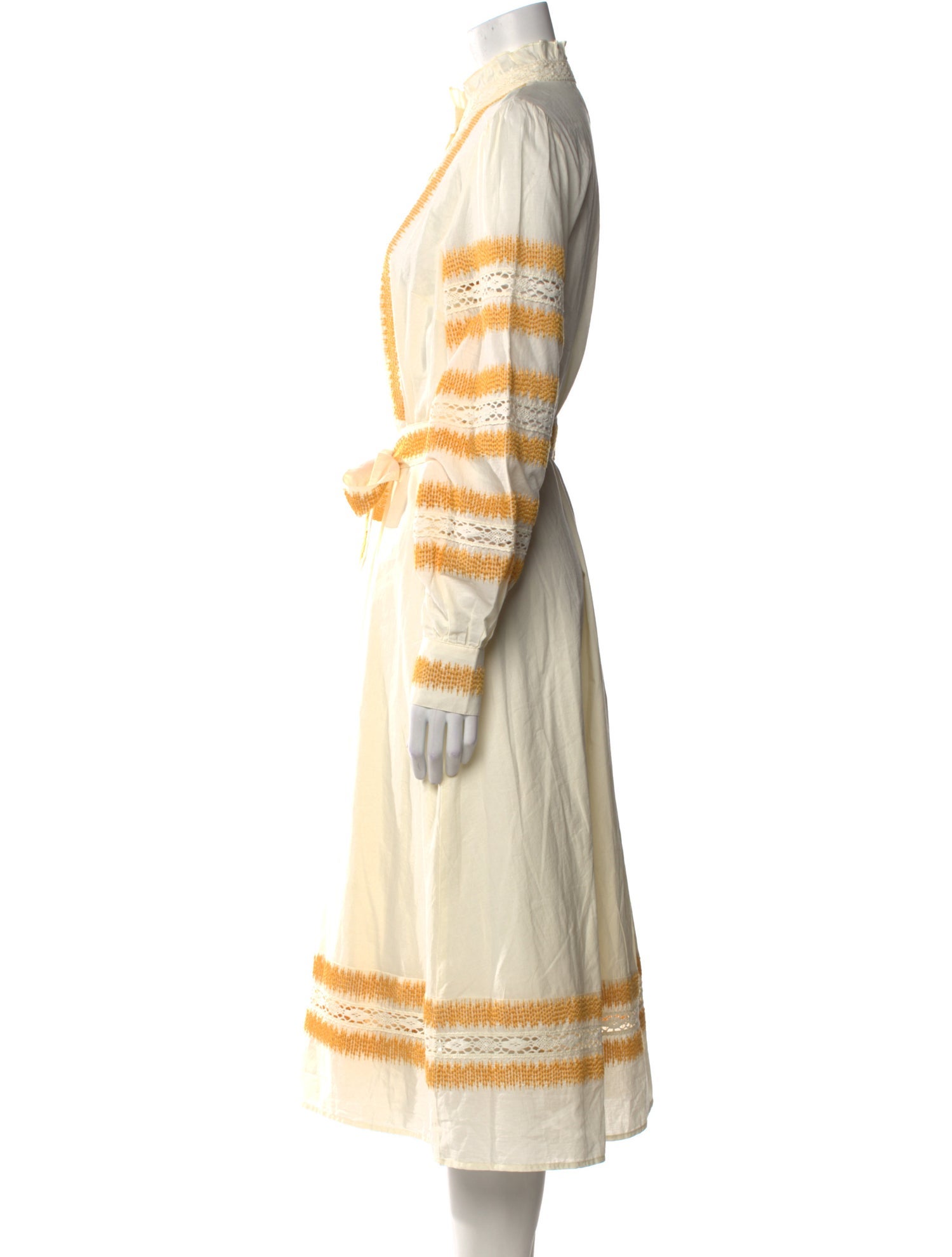 Sézane Mock Neck Long Dress