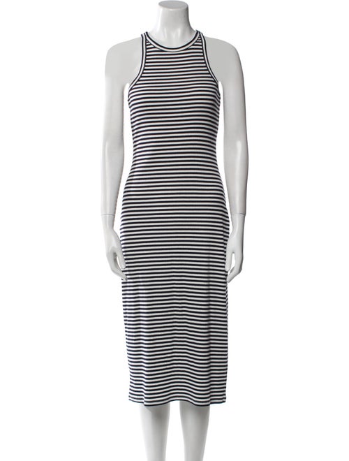 Sézane Striped Midi Length Dress