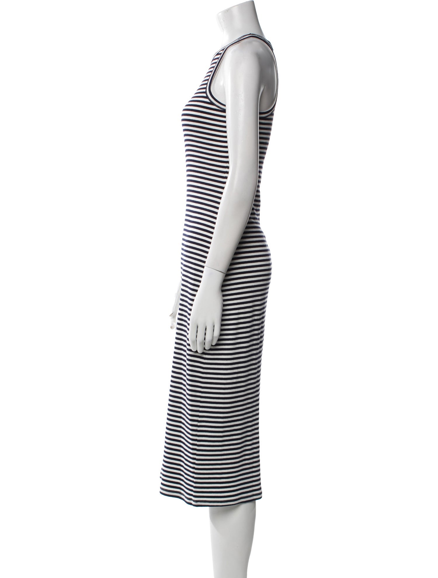 Sézane Striped Midi Length Dress