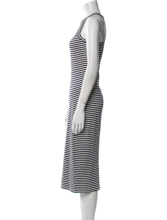 Sézane Striped Midi Length Dress