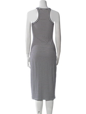 Sézane Striped Midi Length Dress