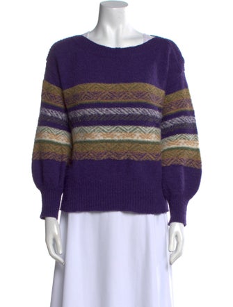 Sézane Striped Bateau Neckline Sweatshirt