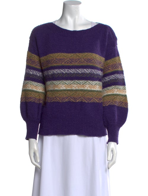 Sézane Striped Bateau Neckline Sweatshirt