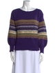 Sézane Striped Bateau Neckline Sweatshirt