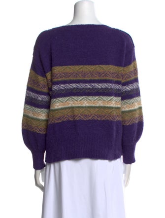 Sézane Striped Bateau Neckline Sweatshirt