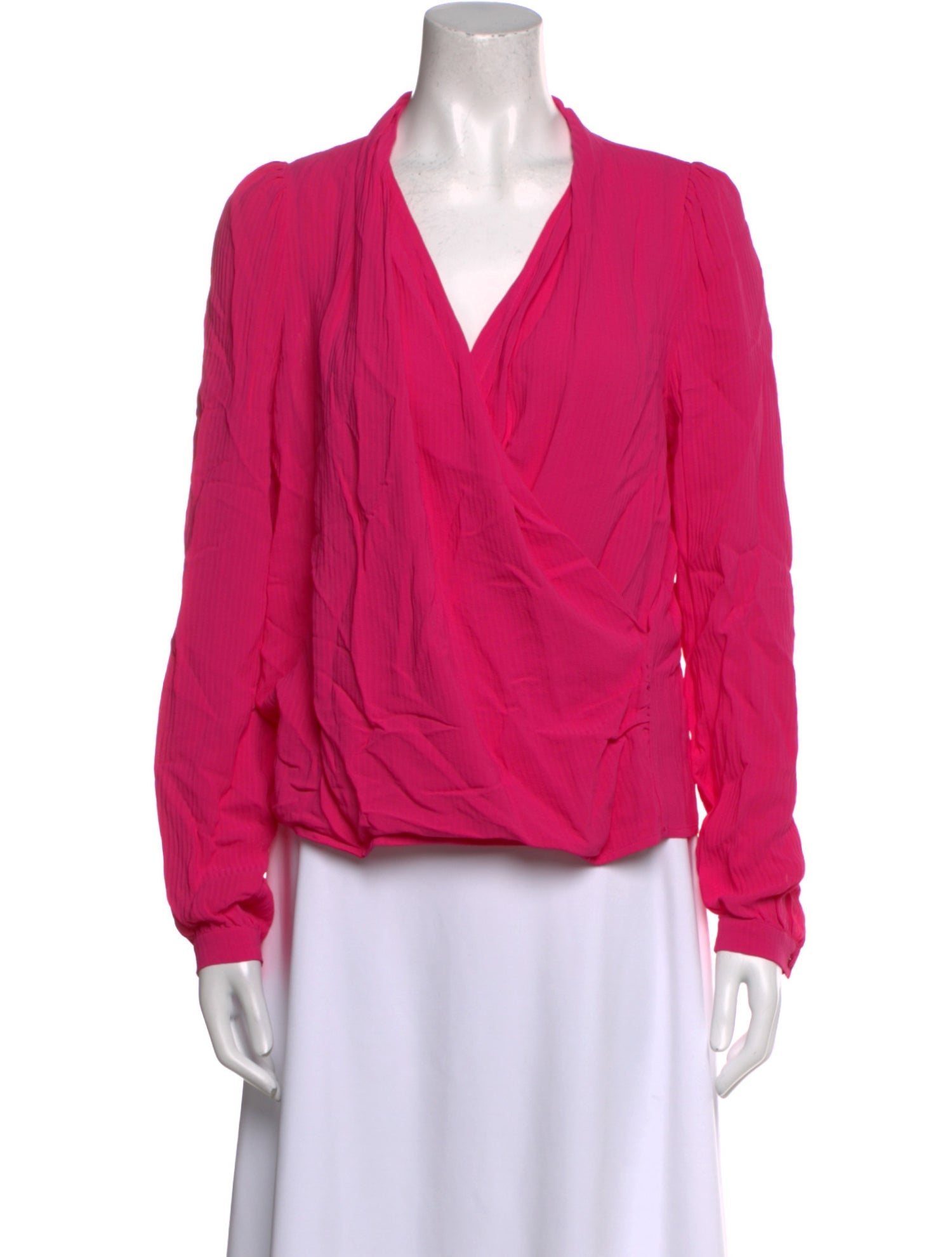 Sézane V-Neck Long Sleeve Blouse