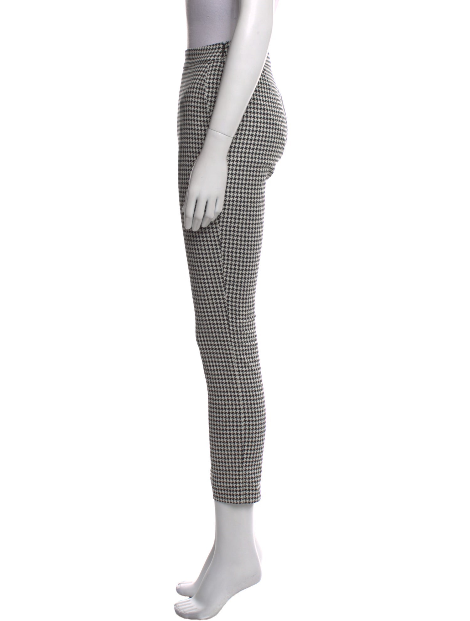 Sézane Houndstooth Print Skinny Leg Pants
