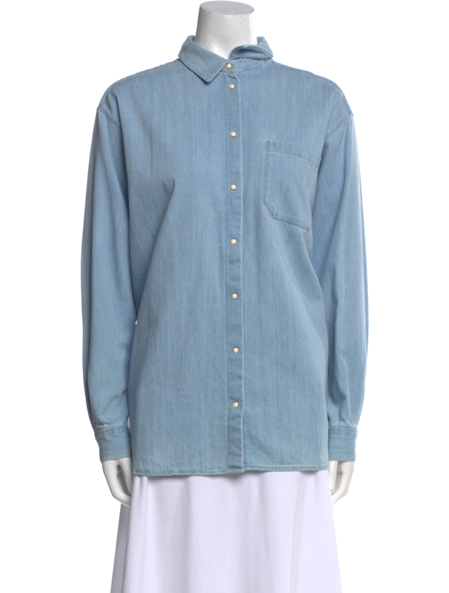 Sézane Long Sleeve Button-Up Top