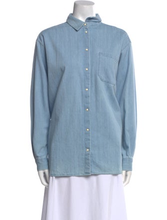 Sézane Long Sleeve Button-Up Top