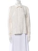 Sézane Linen Long Sleeve Button-Up Top