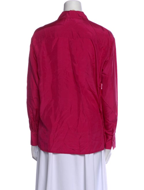 Sézane Silk Long Sleeve Button-Up Top