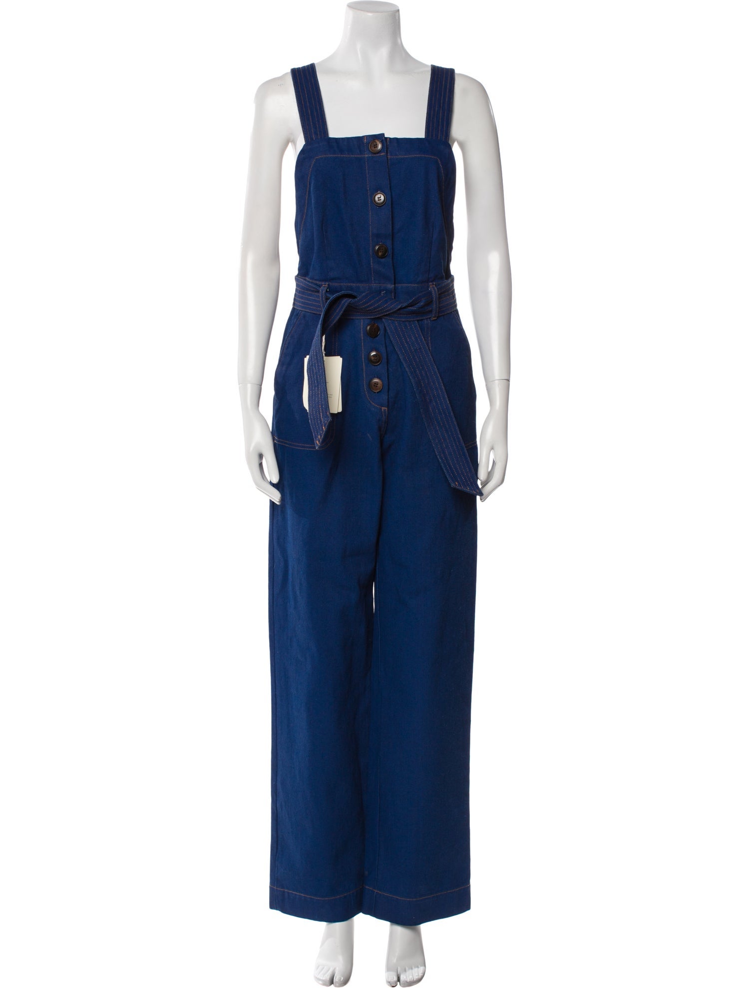 Sézane Square Neckline Jumpsuit