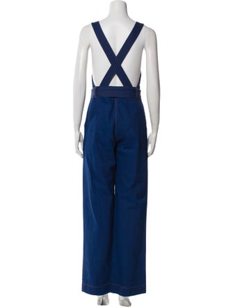 Sézane Square Neckline Jumpsuit
