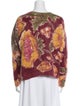 Sézane Floral Print Scoop Neck Sweater