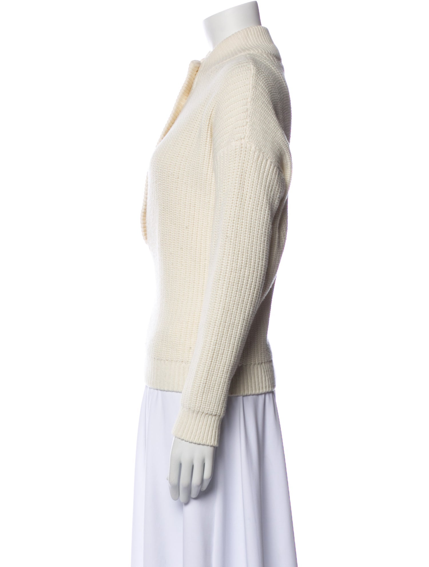 Sézane Mock Neck Long Sleeve Polo