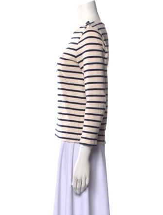 Sézane Striped Crew Neck Top