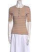 Sézane Striped Crew Neck T-Shirt