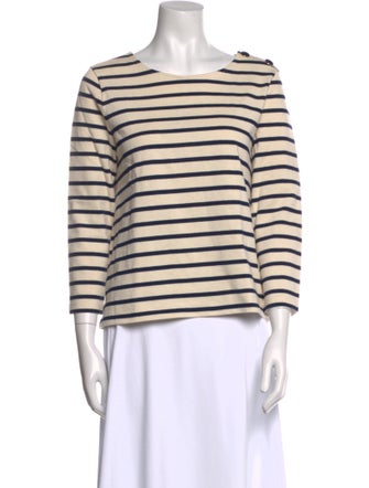 Sézane Striped Scoop Neck Top