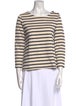 Sézane Striped Scoop Neck Top