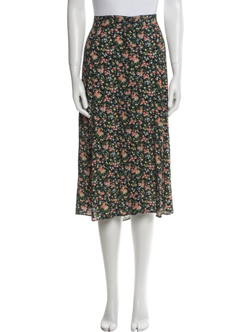 Sézane Floral Print Midi Length Skirt
