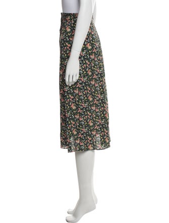 Sézane Floral Print Midi Length Skirt