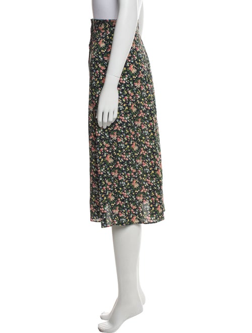 Sézane Floral Print Midi Length Skirt