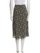 Sézane Floral Print Midi Length Skirt