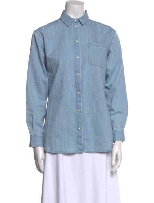 Sézane Long Sleeve Button-Up Top