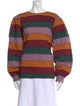 Sézane Striped Bateau Neckline Sweatshirt