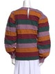 Sézane Striped Bateau Neckline Sweatshirt