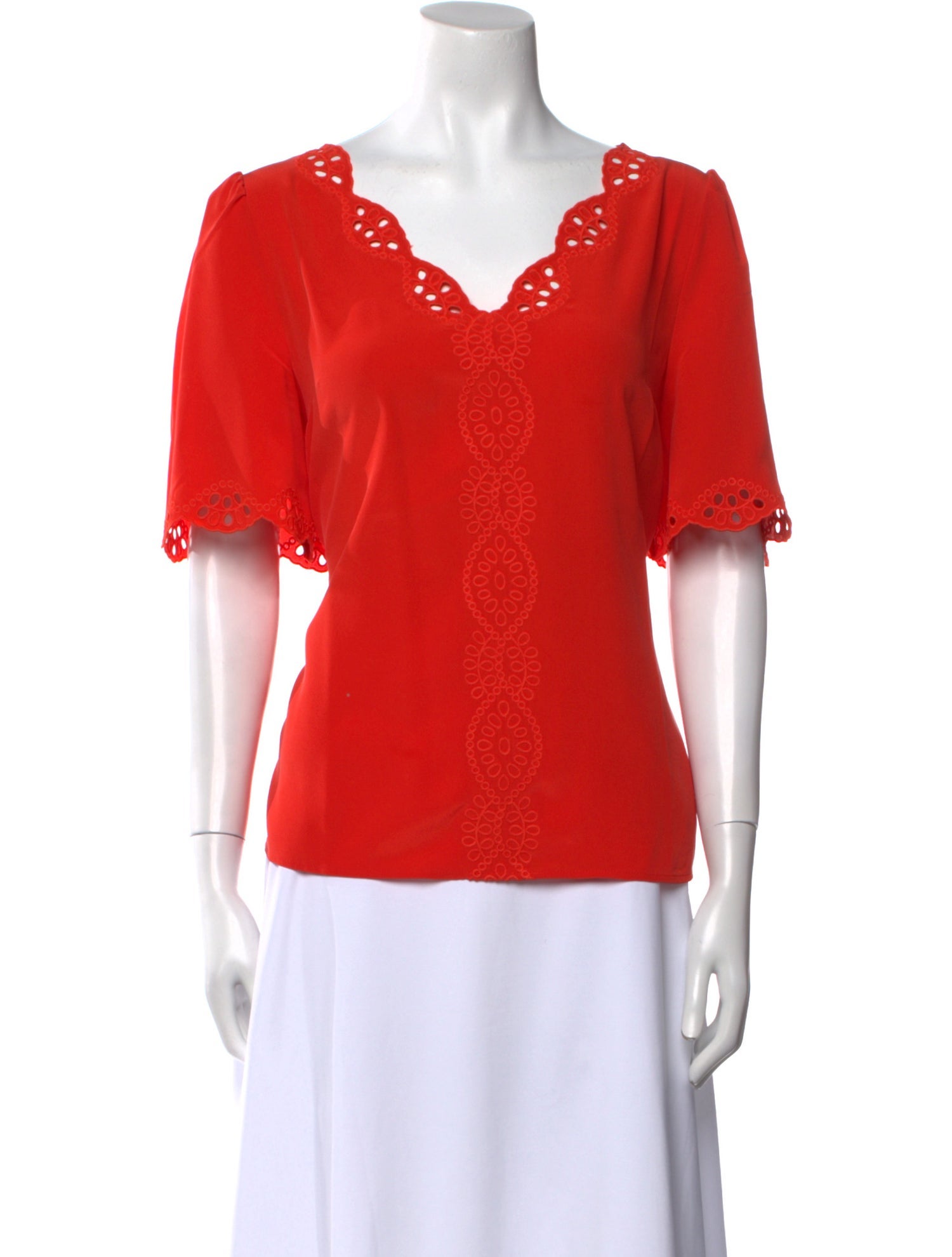 Sézane Silk V-Neck Blouse