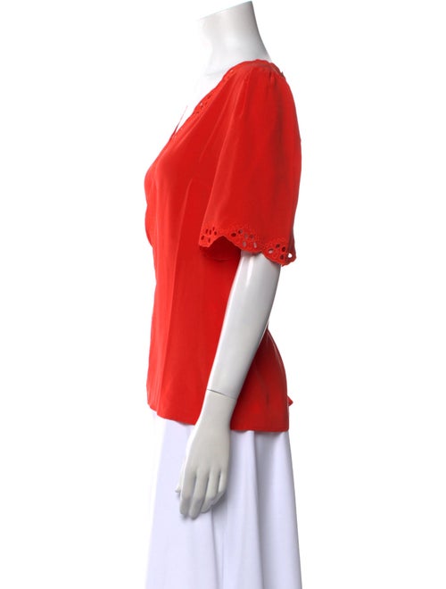 Sézane Silk V-Neck Blouse