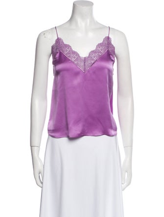 Sézane Silk V-Neck Top