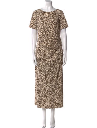 Sézane Animal Print Long Dress