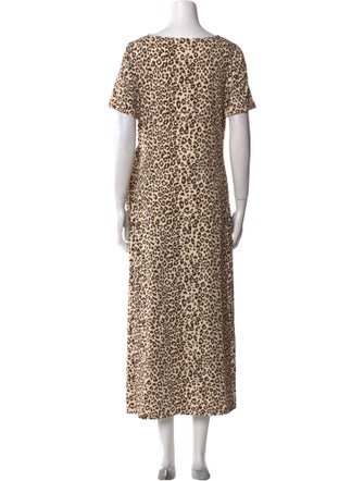 Sézane Animal Print Long Dress