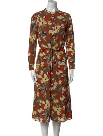 Sézane Floral Print Midi Length Dress