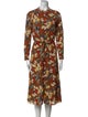 Sézane Floral Print Midi Length Dress