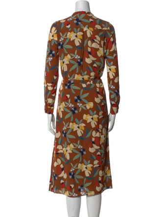 Sézane Floral Print Midi Length Dress