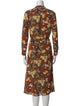 Sézane Floral Print Midi Length Dress