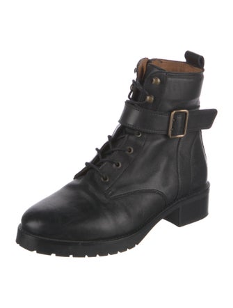 Sézane Leather Combat Boots