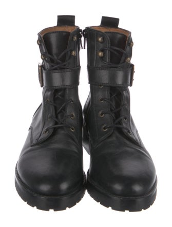 Sézane Leather Combat Boots