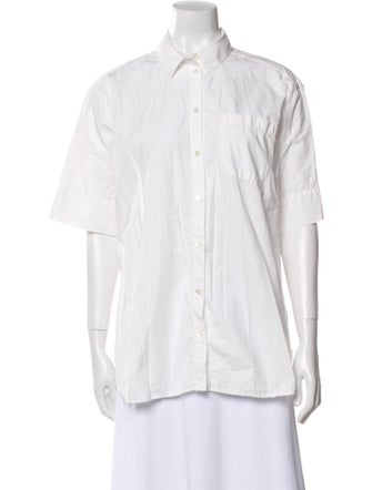 Sézane Short Sleeve Button-Up Top
