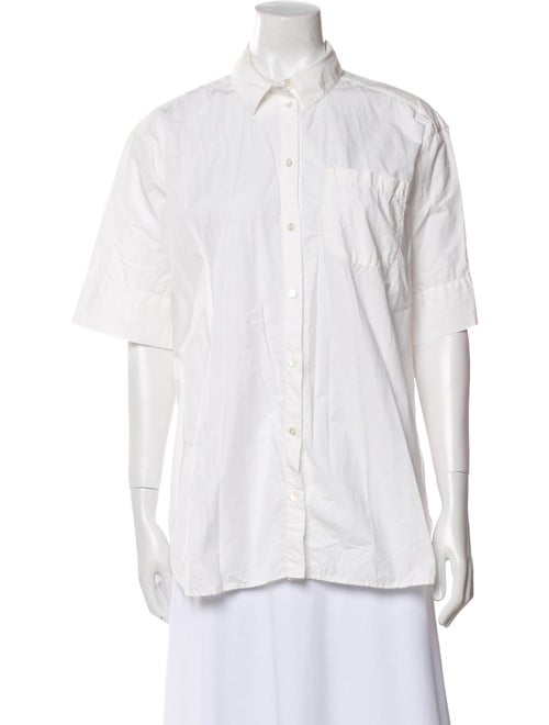 Sézane Short Sleeve Button-Up Top